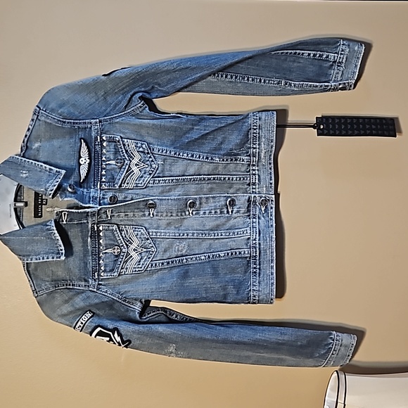 NWT Affliction Denim Jacket - Picture 4 of 12